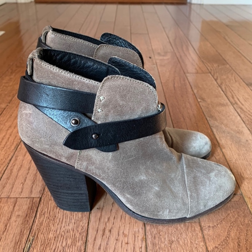 Rag & bone harrow booties ankle boots EU 37 womens size 7 taupe